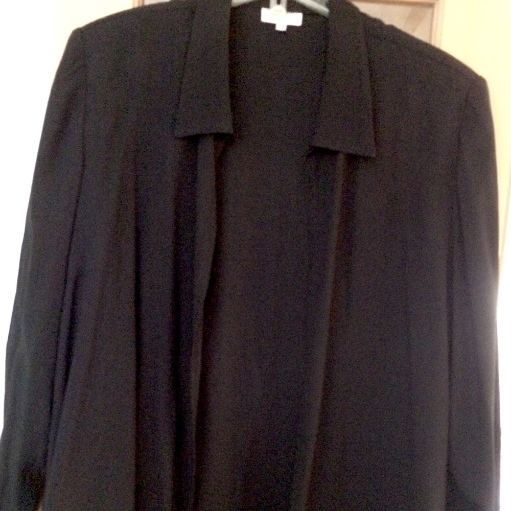 Black open front  jacket